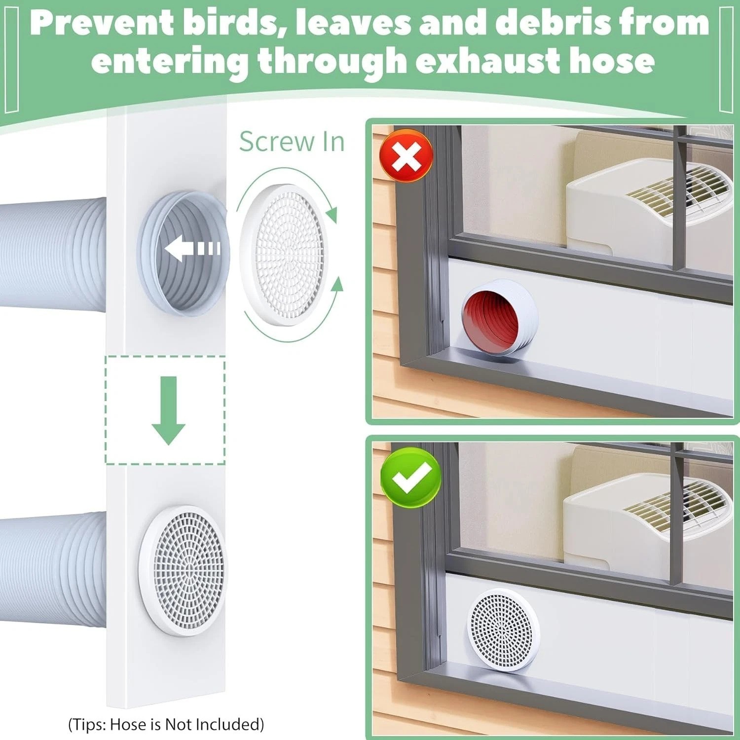 Portable Air Conditioner Window Vent Kit with Insulation Foam Panels, Adjusta…
