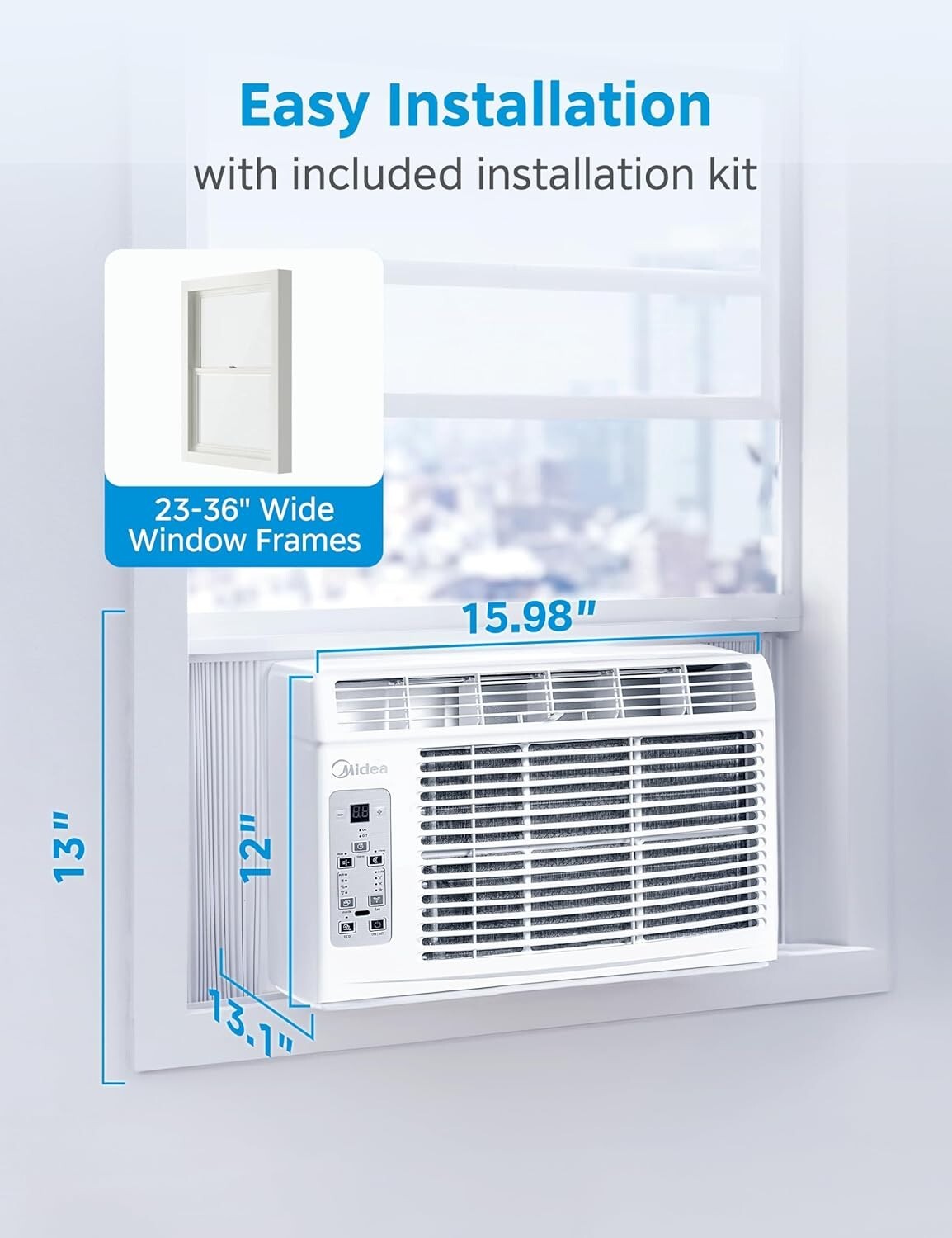 Compact 6,000 BTU AC Unit – Easy Installation & Quiet Operation for Small Spaces