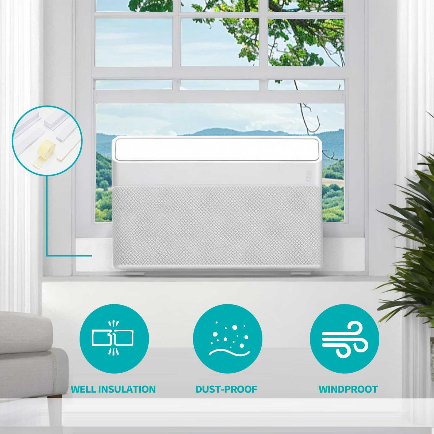 Foam Block for Midea U Shaped Window Air Conditioner Units, Air Conditioner W…