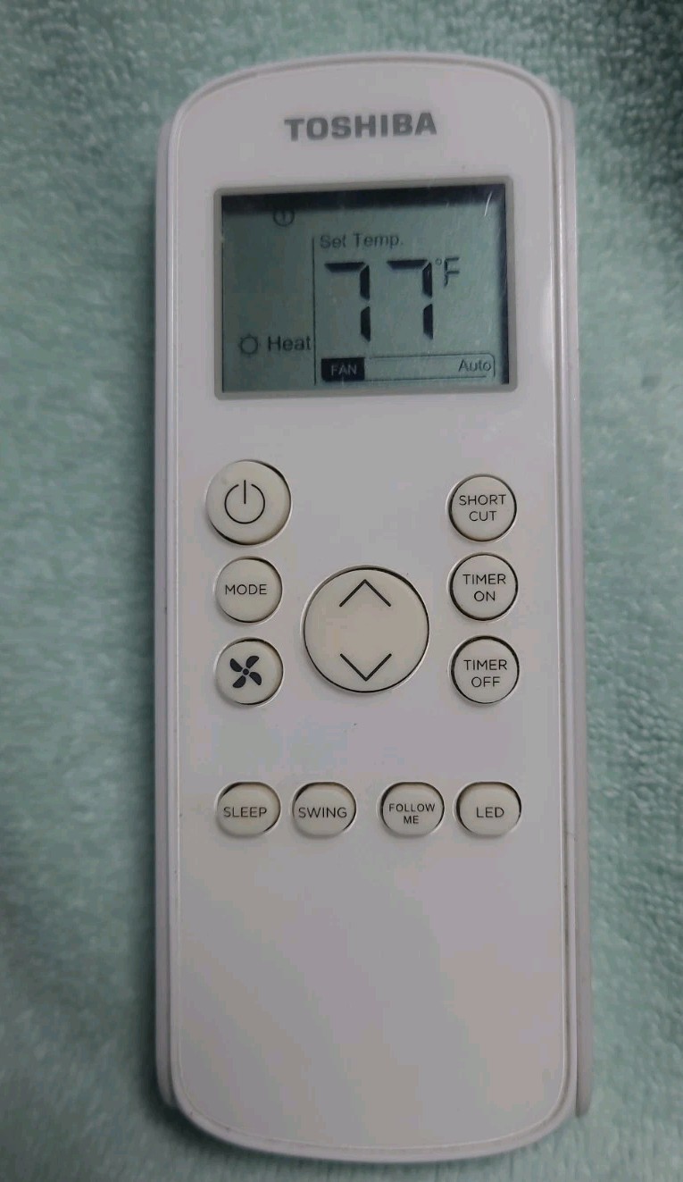 Toshiba Remote Control. Type RG57J4(B)BGCEU1. White color. Tested and works!