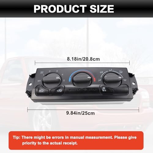 A/C Heater Climate Control Module Panel Compatible with 1999-2002 599-266