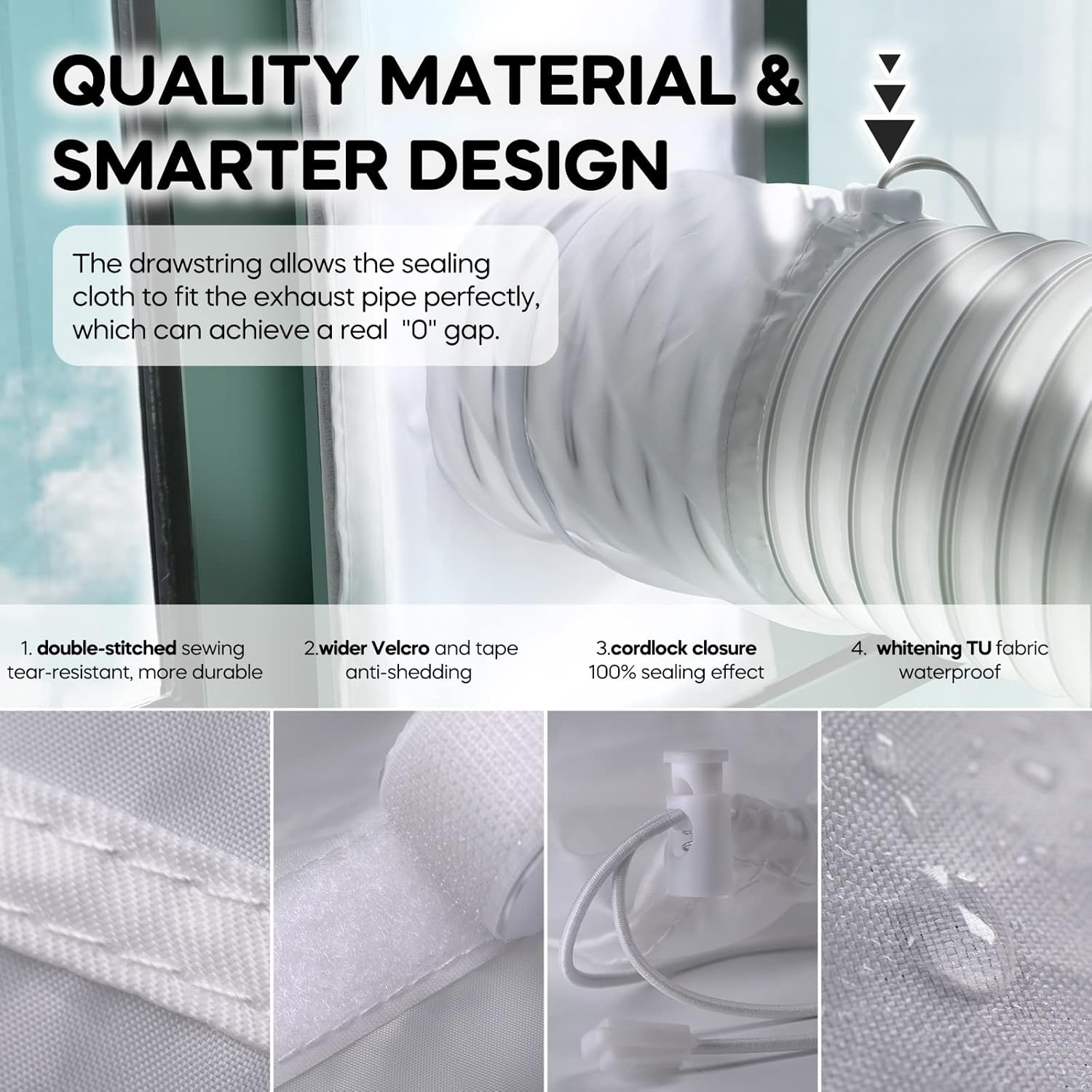 Portable Air Conditioner Window Kit, Window Vent Kit Seal Kit for Portable Air C
