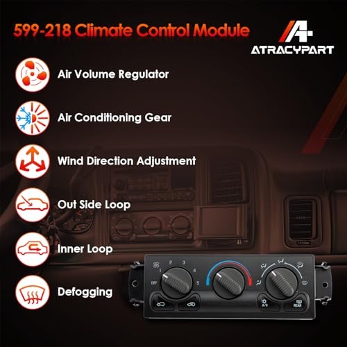 599-218 Front Climate Control Module (WITH Rear Windshield WITH Rear Defogging