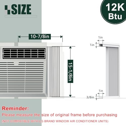 Window Air Conditioner Side Panels with Frame, Fit Most Units of 12,000 BTU