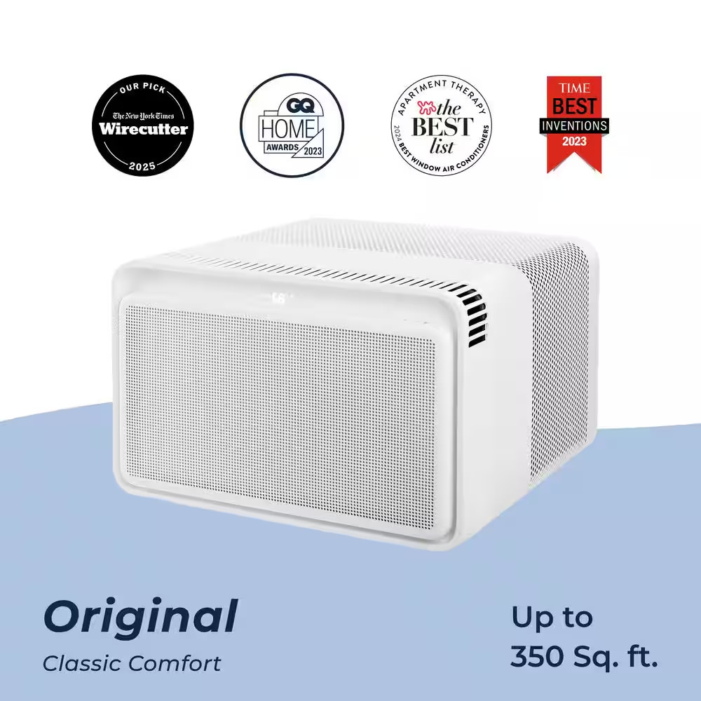 8,000 BTU 115-Volts QUIET Smart Window Air Conditioner, Wi-Fi/Remote, #1 Easiest