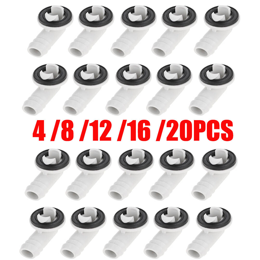 4/8/12/16/20Pc Air Conditioner AC Drain Hose Connector Elbow Fitting Rubber Ring