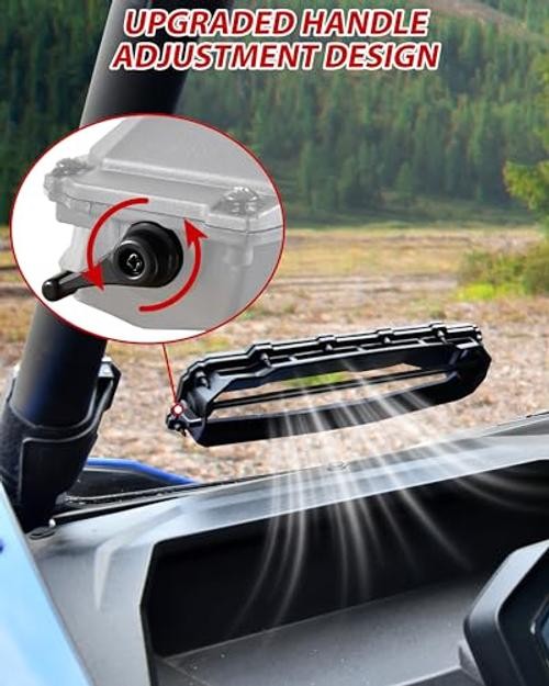 Universal UTV Windshield Vents Kit, Windscreen Modification Window Airflow