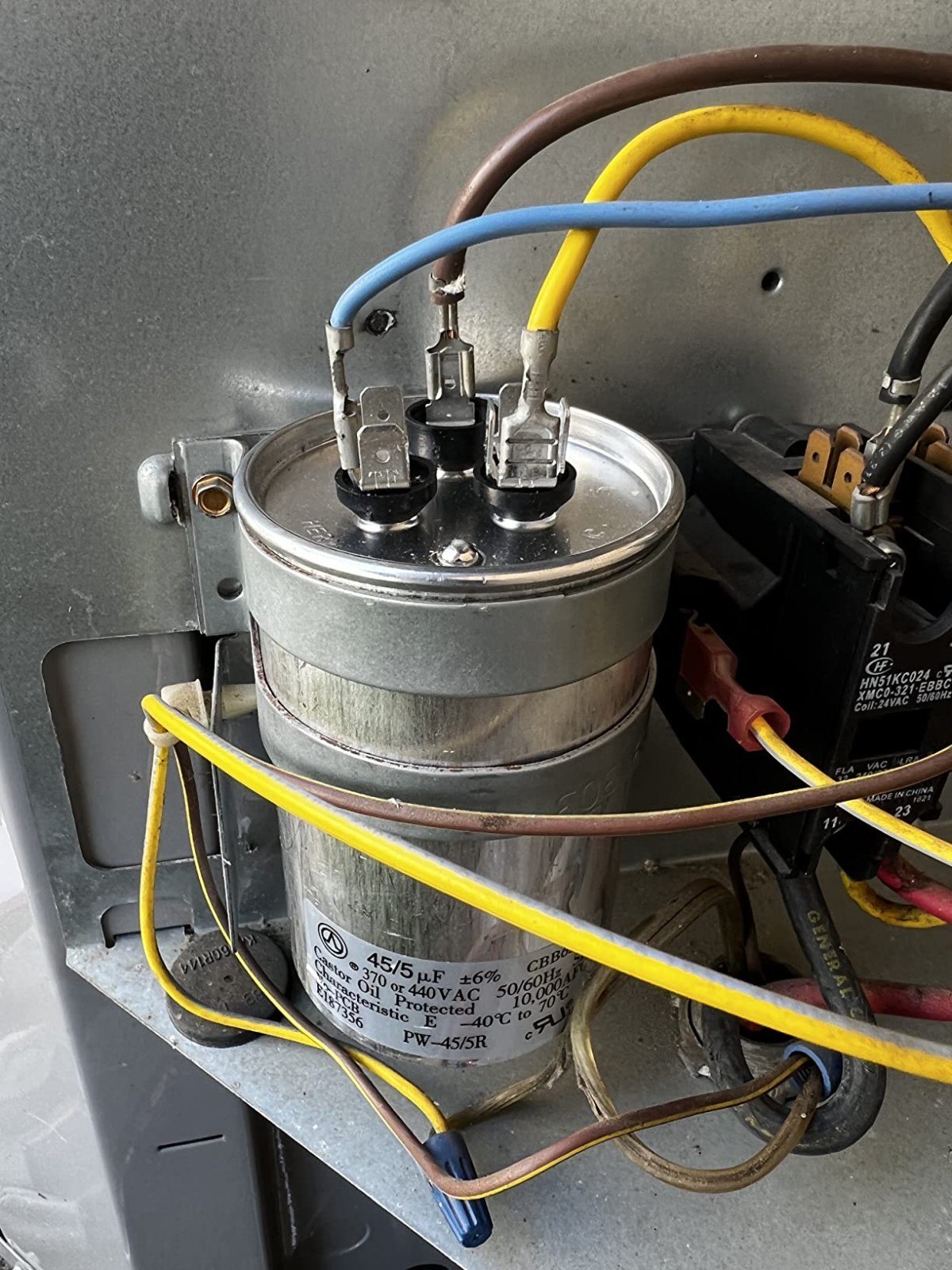 High-Performance 45+5 MFD Dual Run Capacitor 370/440V –