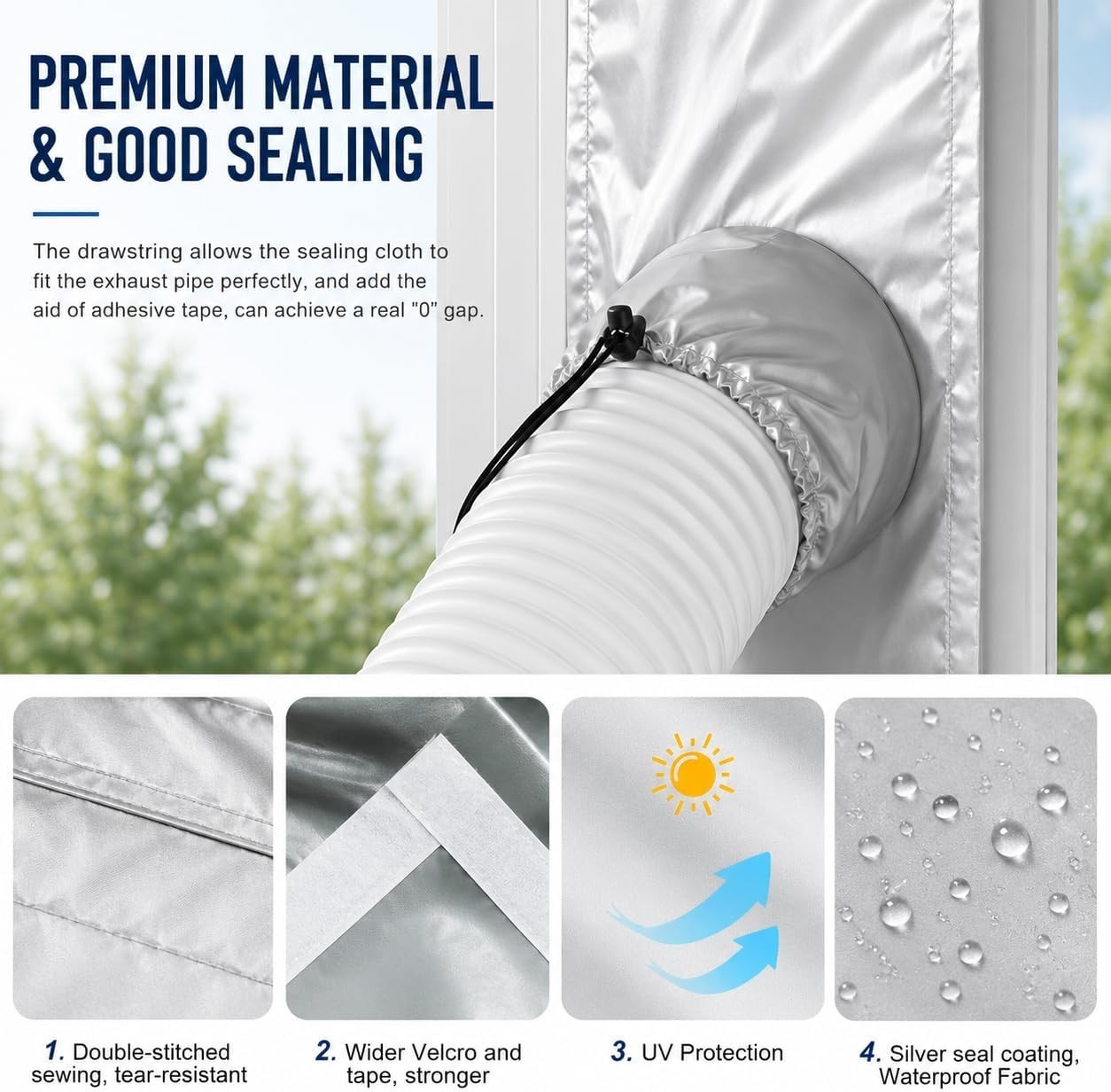 Window Seal Kit Silver for Portable Air Conditioner – 【30% Sunshade Heat Insu…