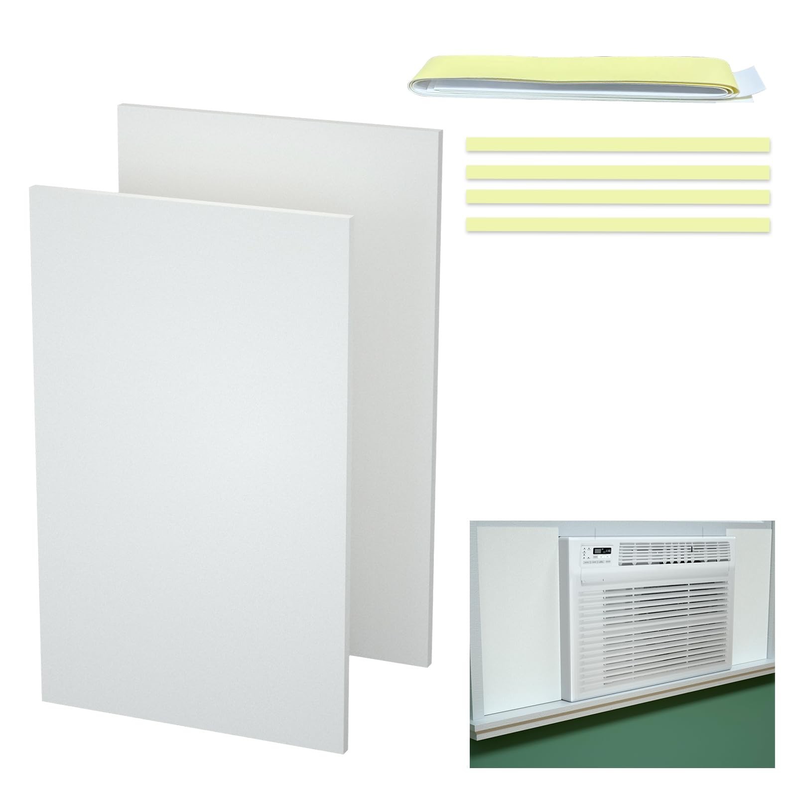Window Air Conditioner Insulation Kit – 2 EVA Panels, 17&Prime;x10&Prime;, Easy Install, Dra