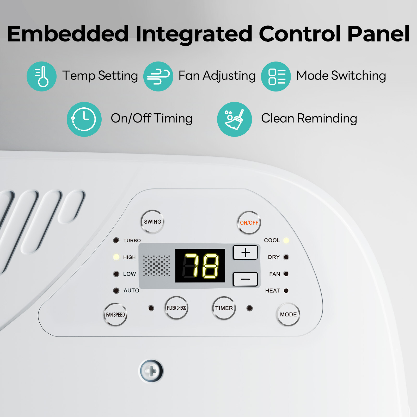 RV Air Conditioner 16000BTU Heat Pump Rooftop AC Unit Ultra Quiet Wifi+Remote