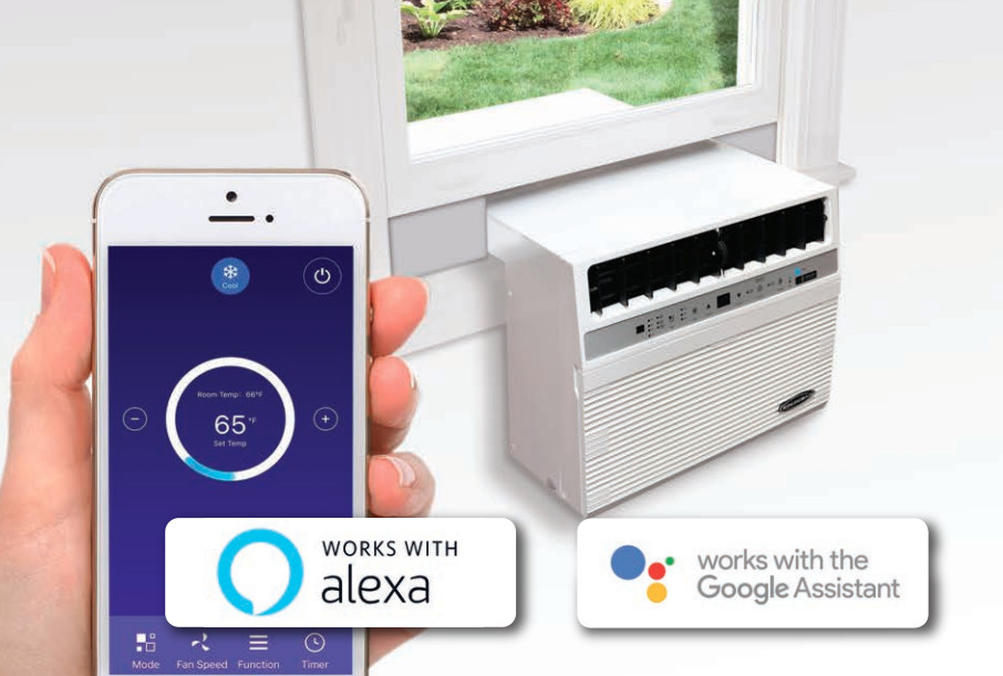 Refurbished Soleus Air 10000 BTU Saddle Window Air Conditioner w/ Heating Wi-Fi