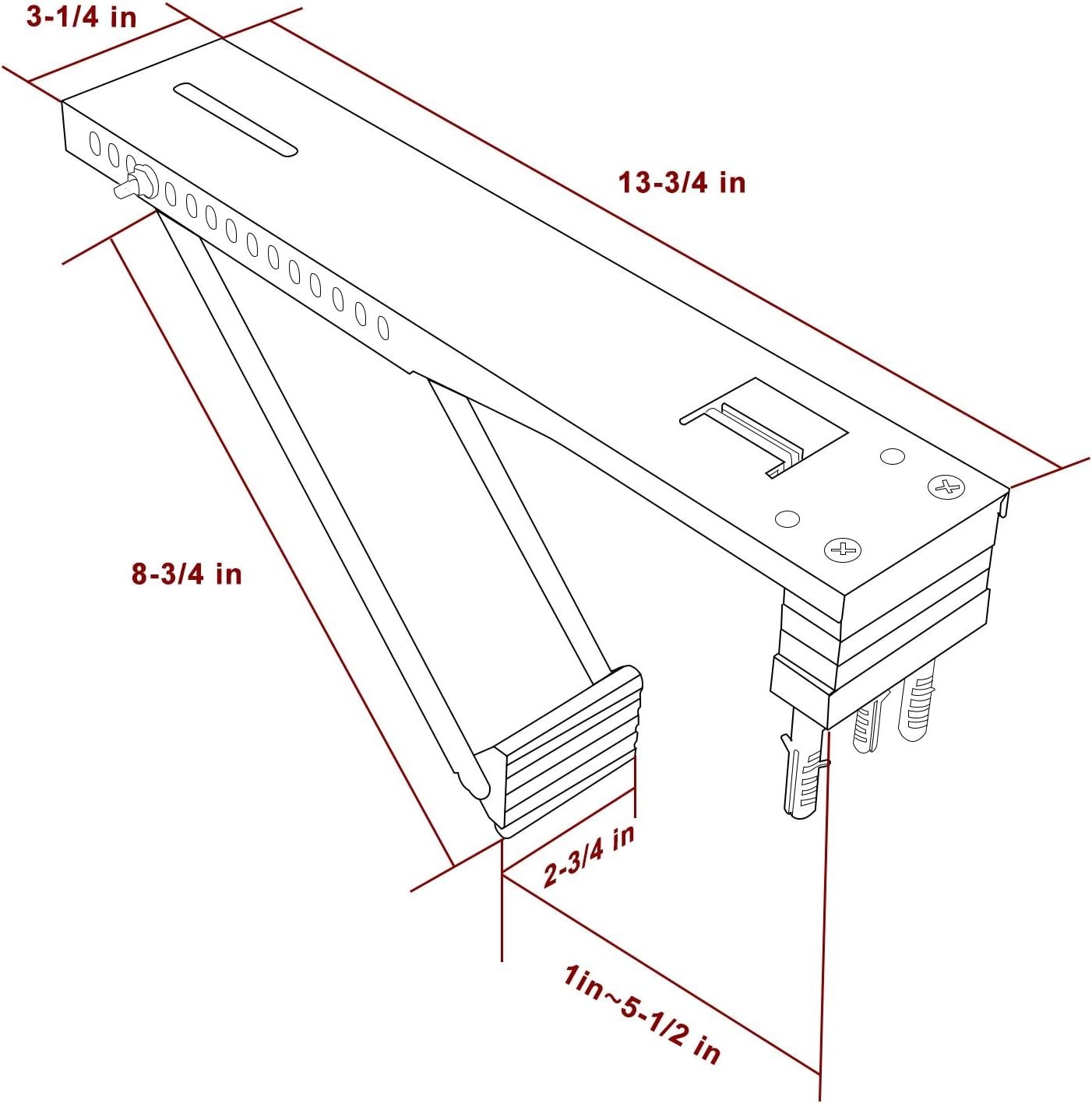 BJADE&rsquo;S Universal Window Air Conditioner Bracket,Light Duty,Support Up to 85lbs,