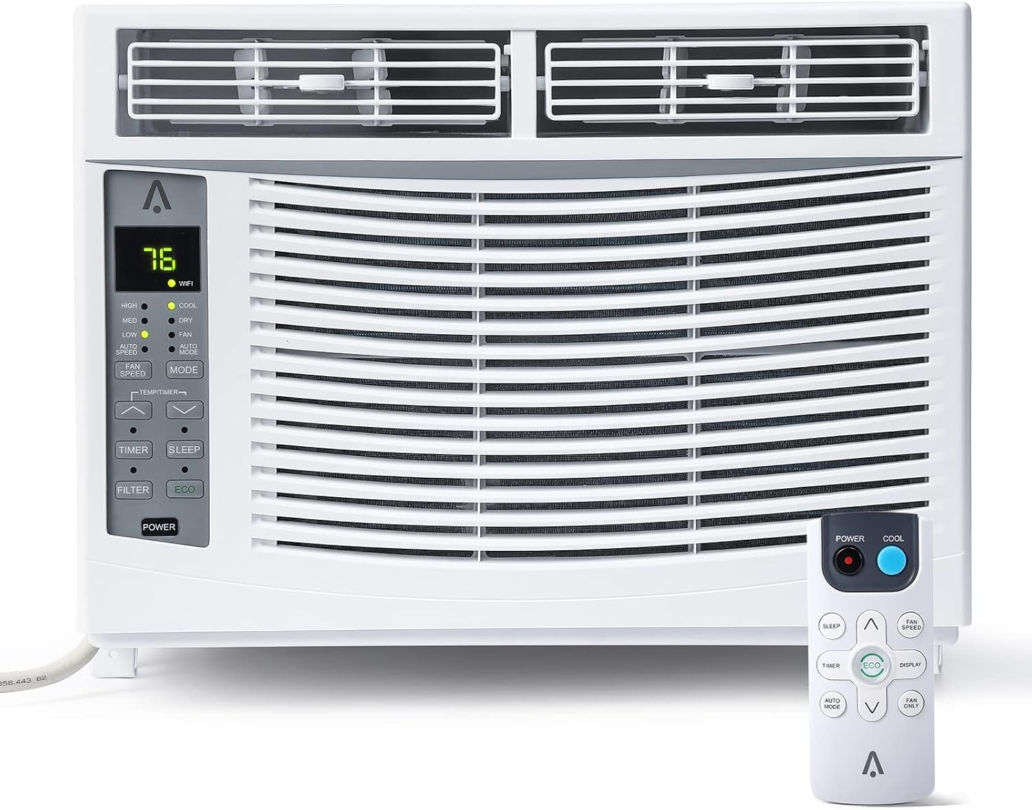 6000 BTU Window Air Conditioner Cooling Fan Dehumidifier w/ Remote,Wifi & Timer