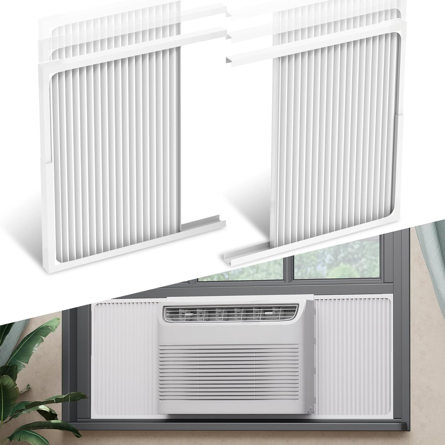 LBG Products Adjustable Window Air Conditioner Side Panels and Frame Set,Extra W