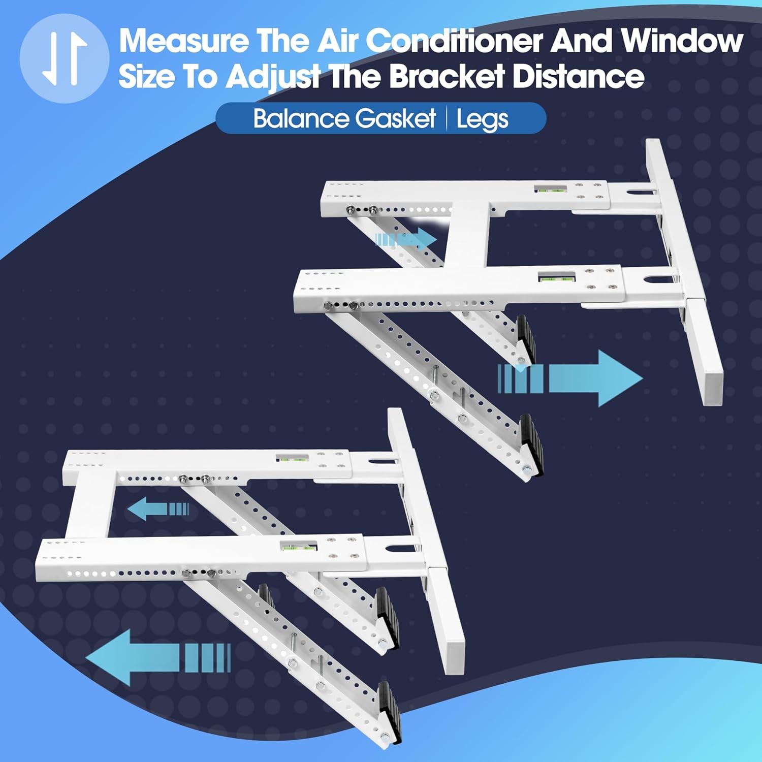 Air Conditioner Support Bracket Adjustable Window AC Bracket No Drilling Heavy