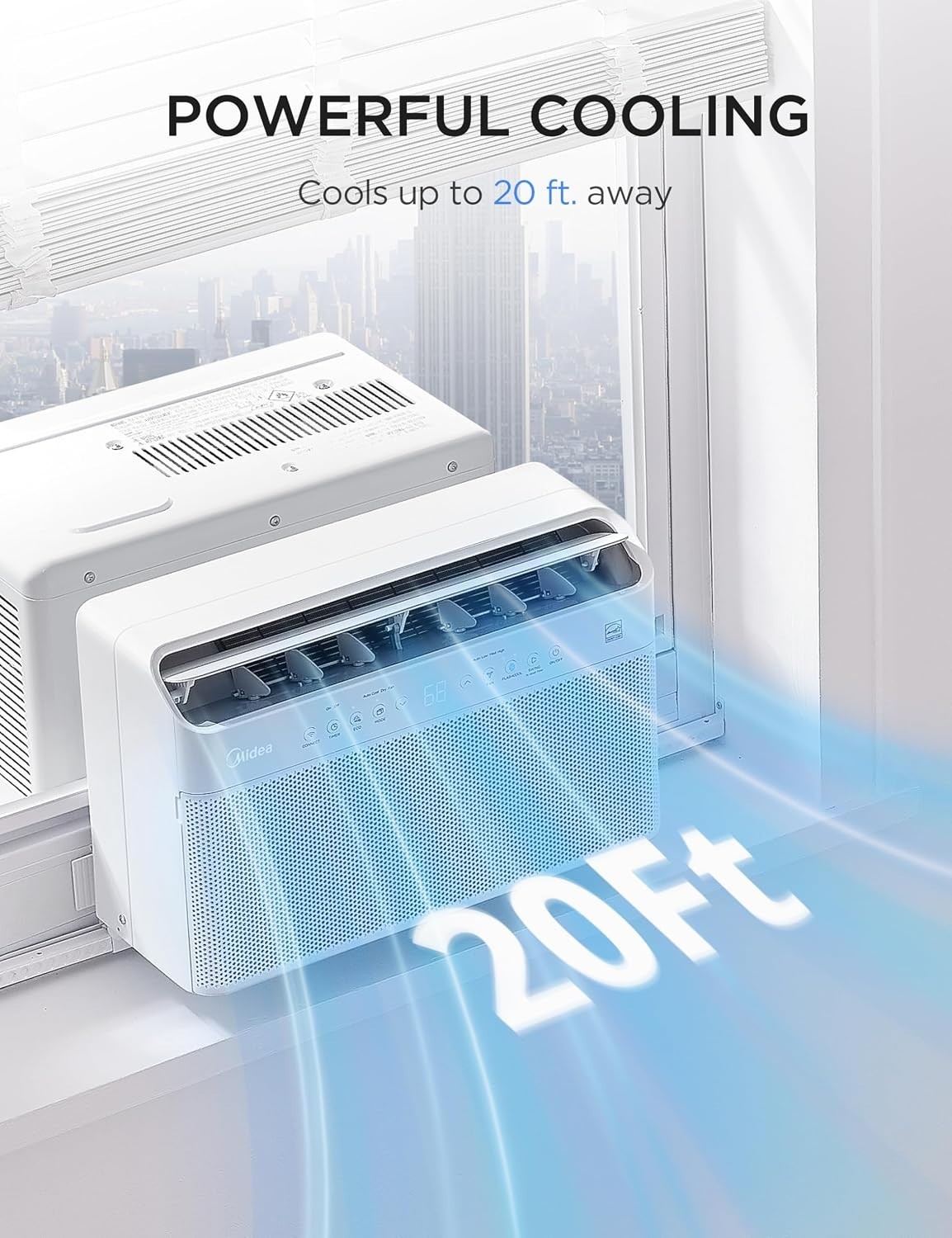 12,000 BTU U Shaped Smart Inverter Window Air Conditioner – Cools 550 Sq Ft, …