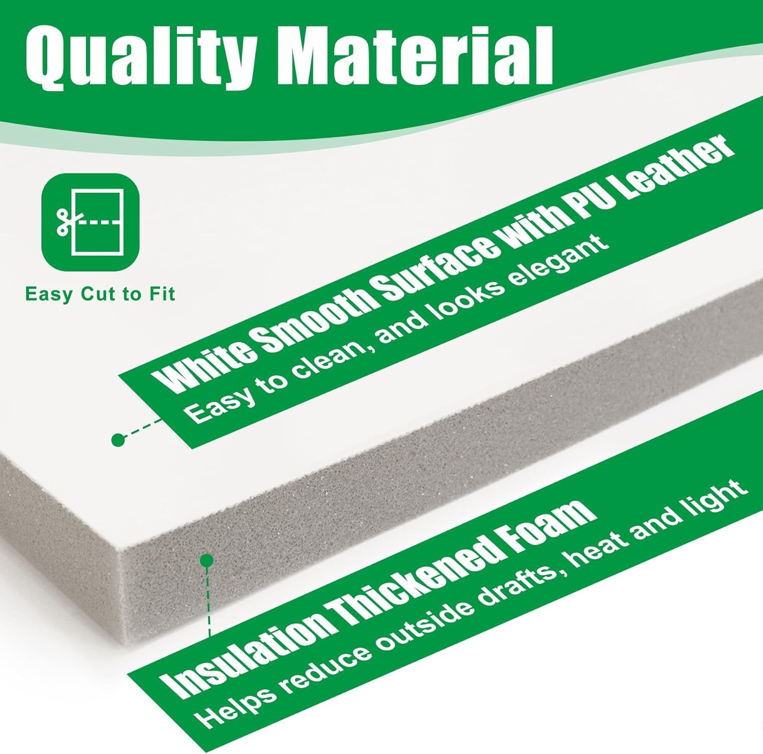 Window Air Conditioner Side Panels Pack of 2 Foam Panels Cover with Seal Strip