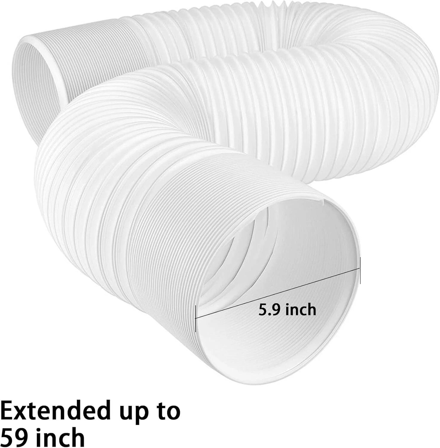 Portable Air Conditioner Window Vent Kit with 5.9” Exhaust Hose Adjustable Porta