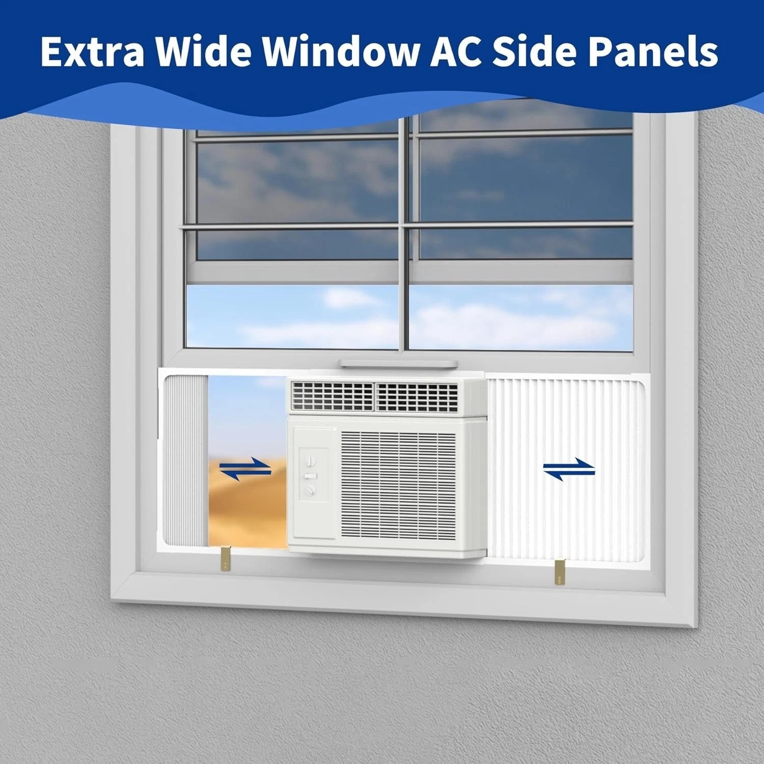 Window Air Conditioner Side Panel with Adjustable Frame, Universal Window AC …