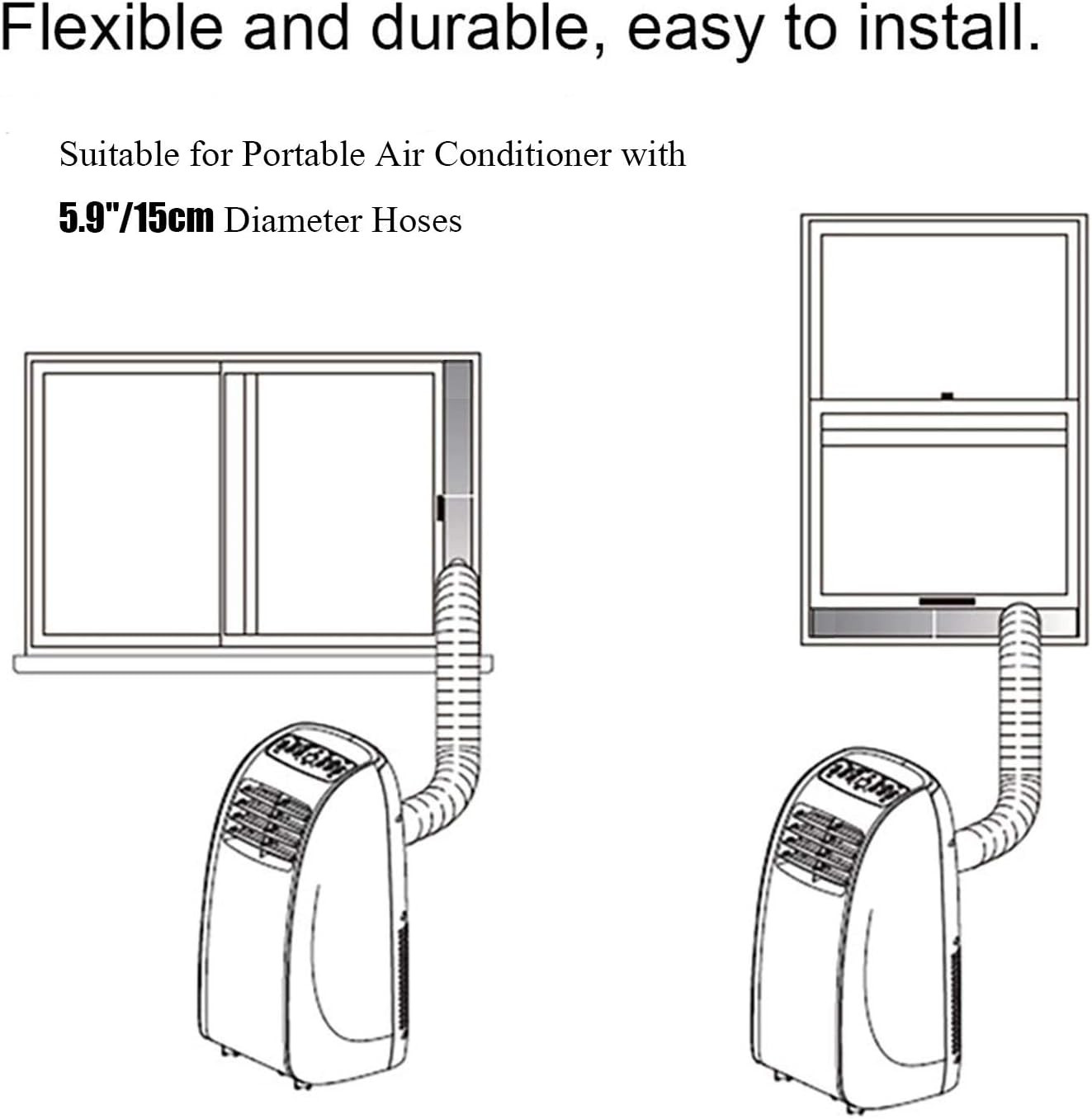 Portable Air Conditioner Window Seal Kit with Coupler,Adjustable