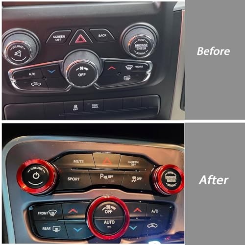 Center Console Air Conditioner Climate Control Audio Volume Tune Switch Red