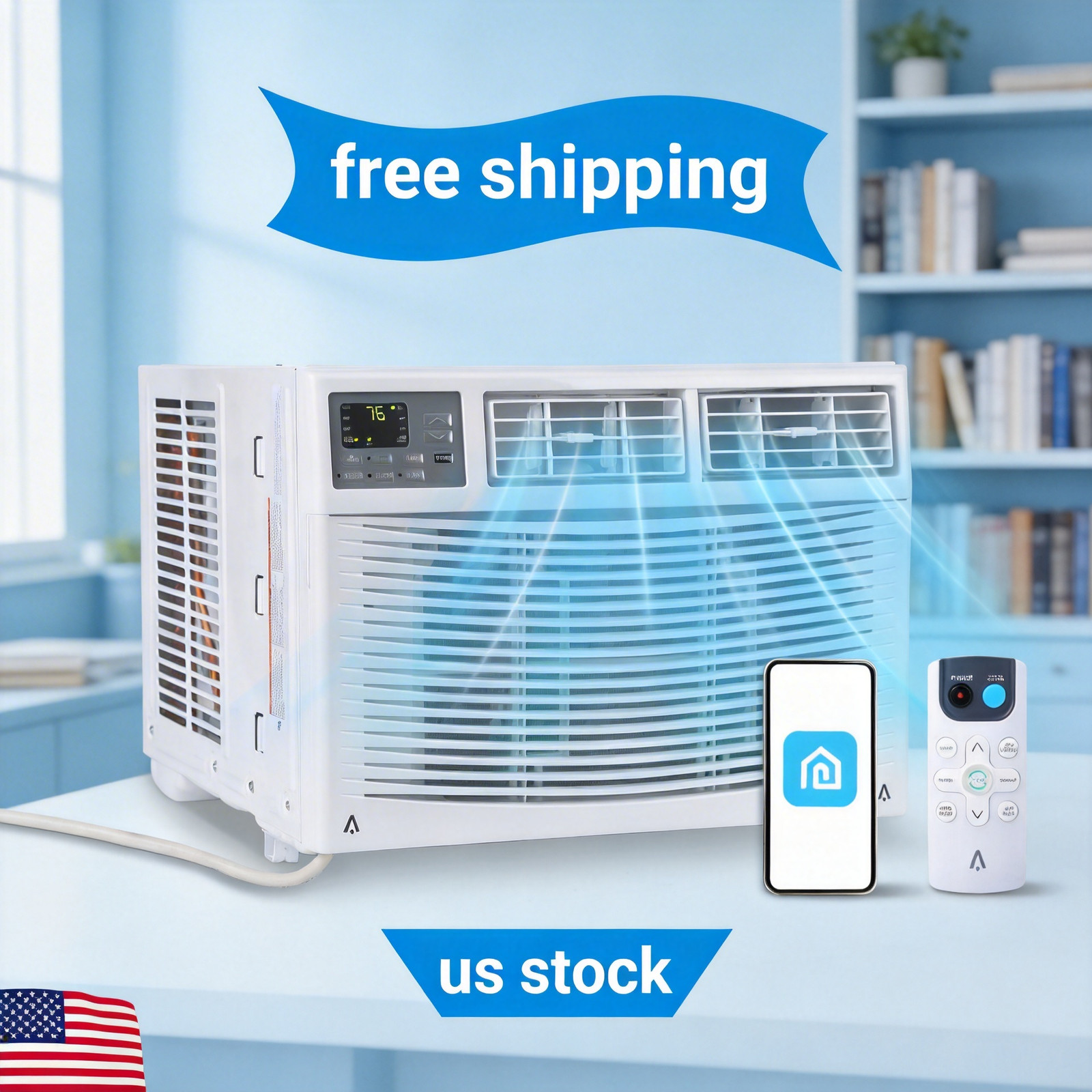 8000 BTU Window Air Conditioner, Cools Up to 350 Sq.ft NO WIFI Window AC 24H Tim