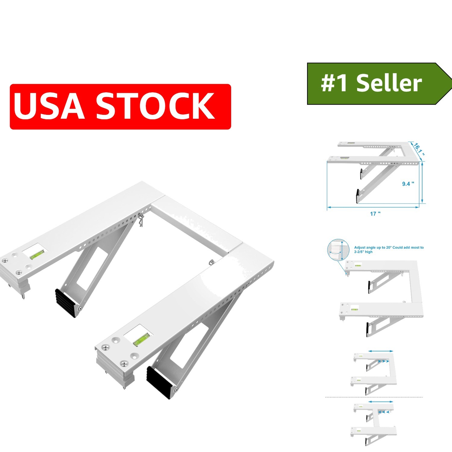 Secure Your Air Conditioner with Heavy-Duty Window AC Support Bracket System
