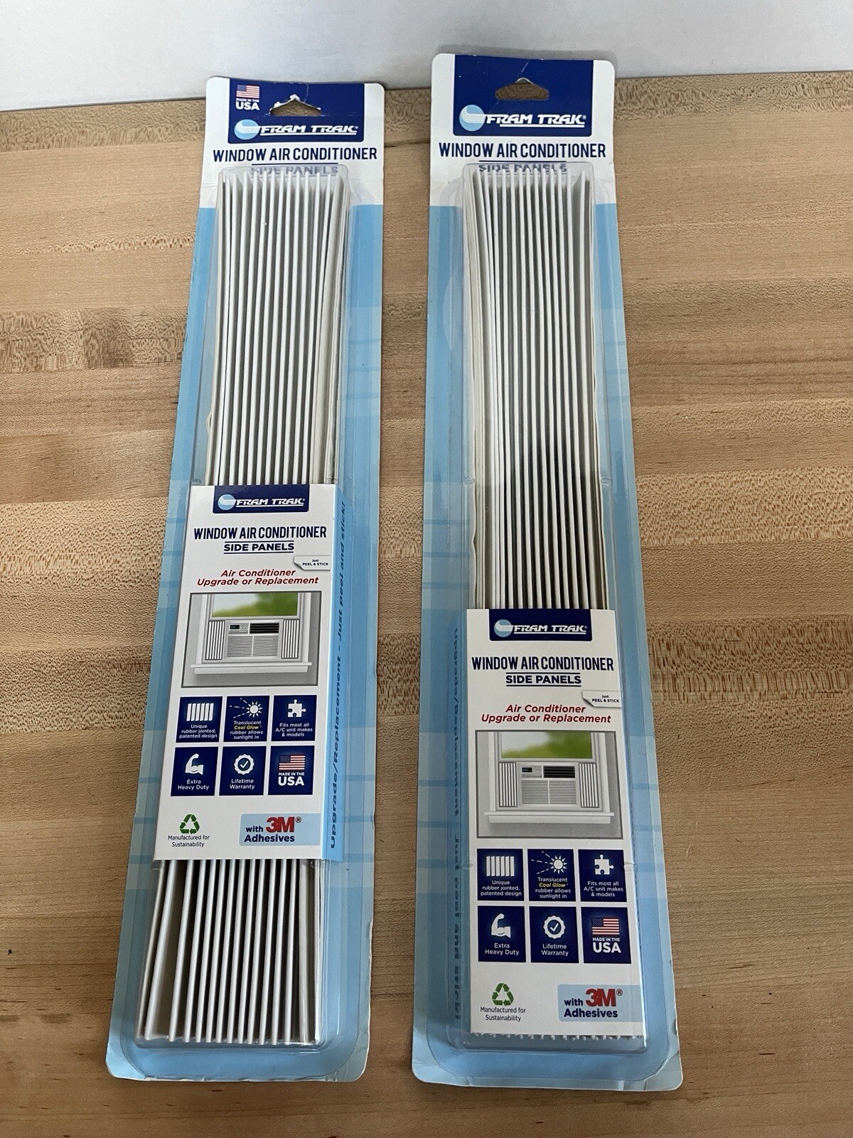Fram Trak Window Air Conditioner 19×12 Side Panels Polymer Cut to Size Accordion