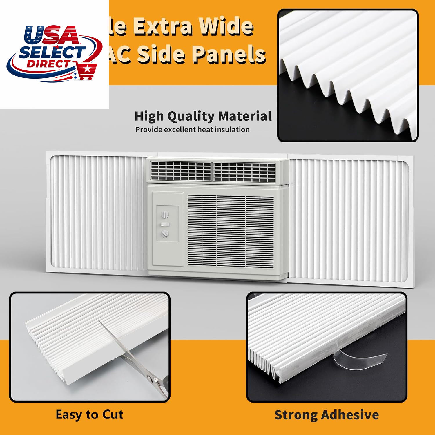 Adjustable Window Air Conditioner Side Panels 2 Pack – Fits Most Units