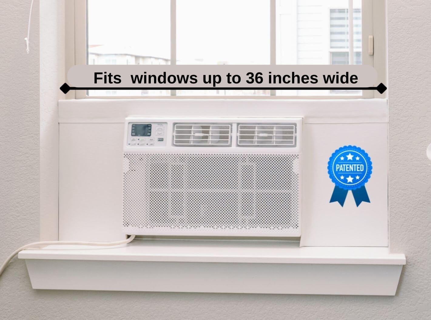 White Insulation Panels for Window AC – 36&Prime; Wide