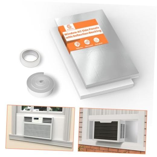 17&Prime; x 9&Prime; Window Air Conditioner Insulated Foam Panels with Aluminum Foil,