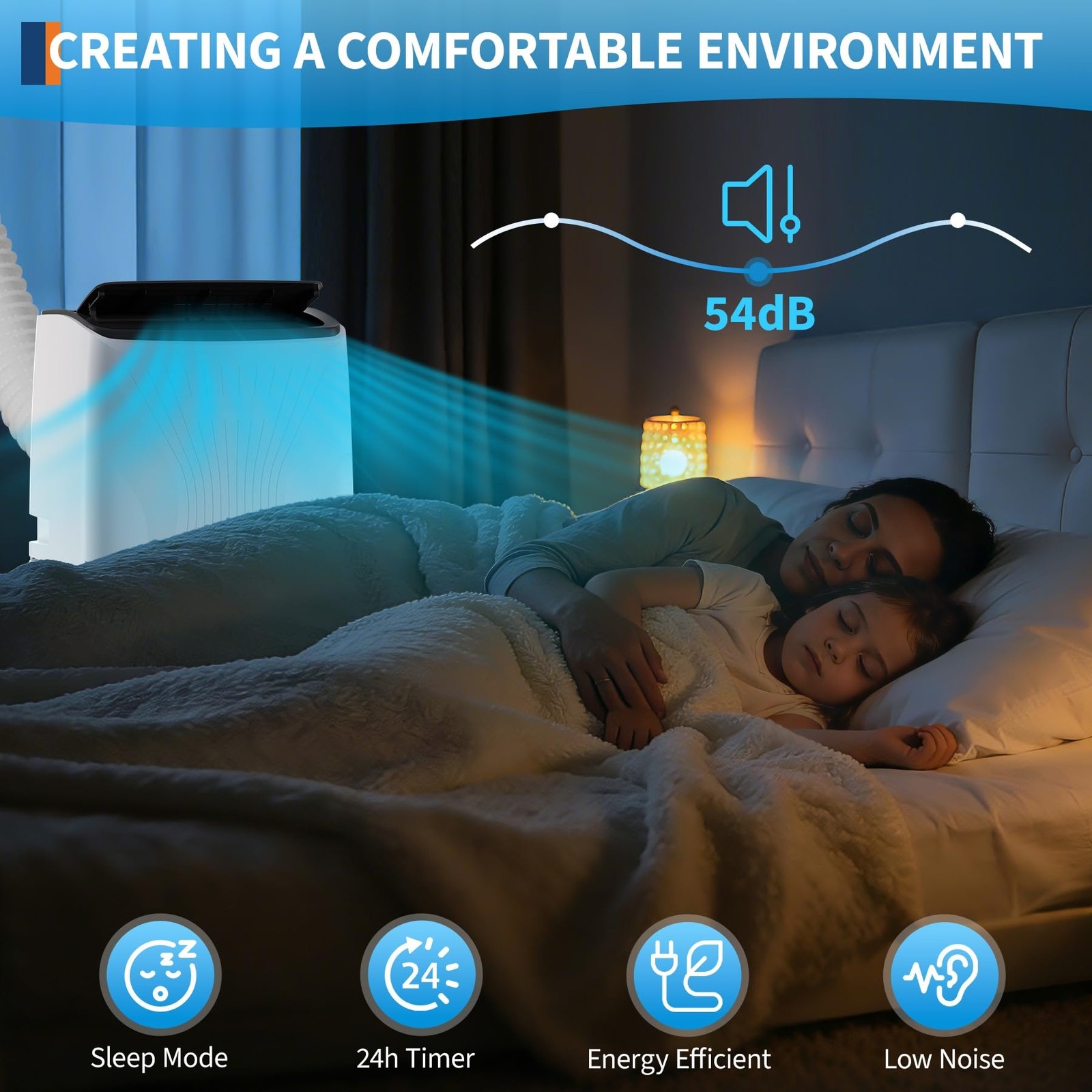 Portable Air Conditioner 12000 BTU AC Unit Up to 350 Sq.Ft Remote Fan Control