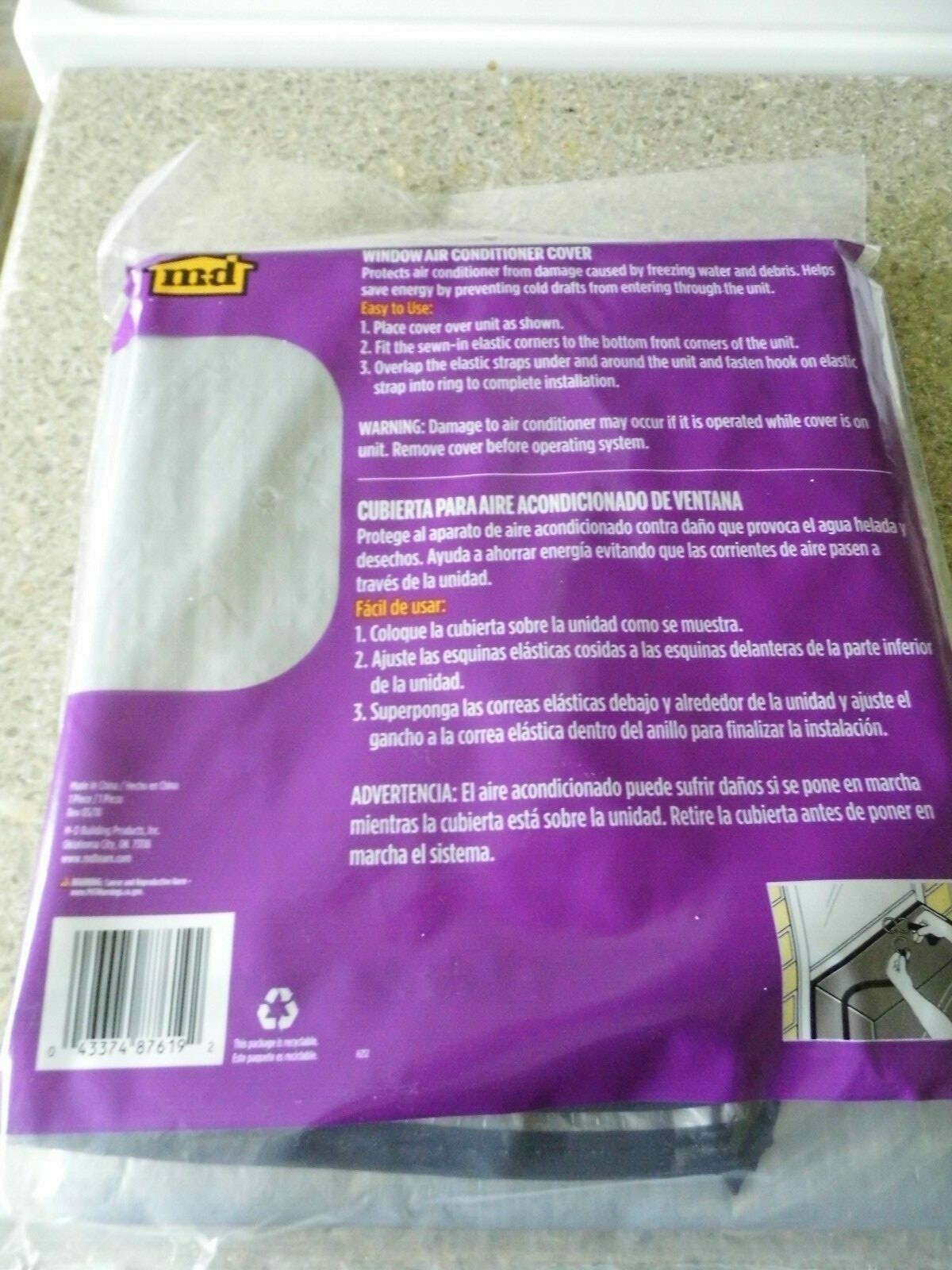 M-D Bld Products 87619 20-Inch by 28-Inch X 30-Inch Window Air Conditioner Cover