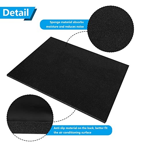 Window Air Conditioner Drip Cushion, AC Rain Cover Magnetic Black-flat
