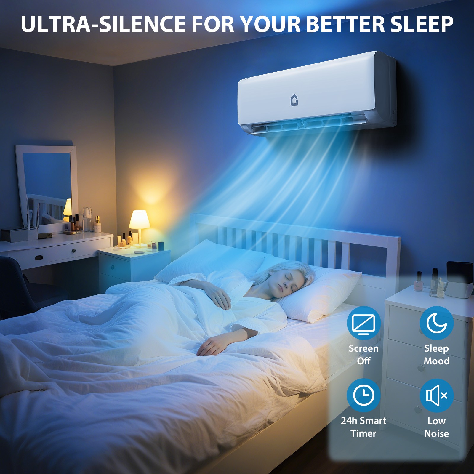 9,000BTU Mini Split Air Conditioner Heater Wall-Mounted Ductless System