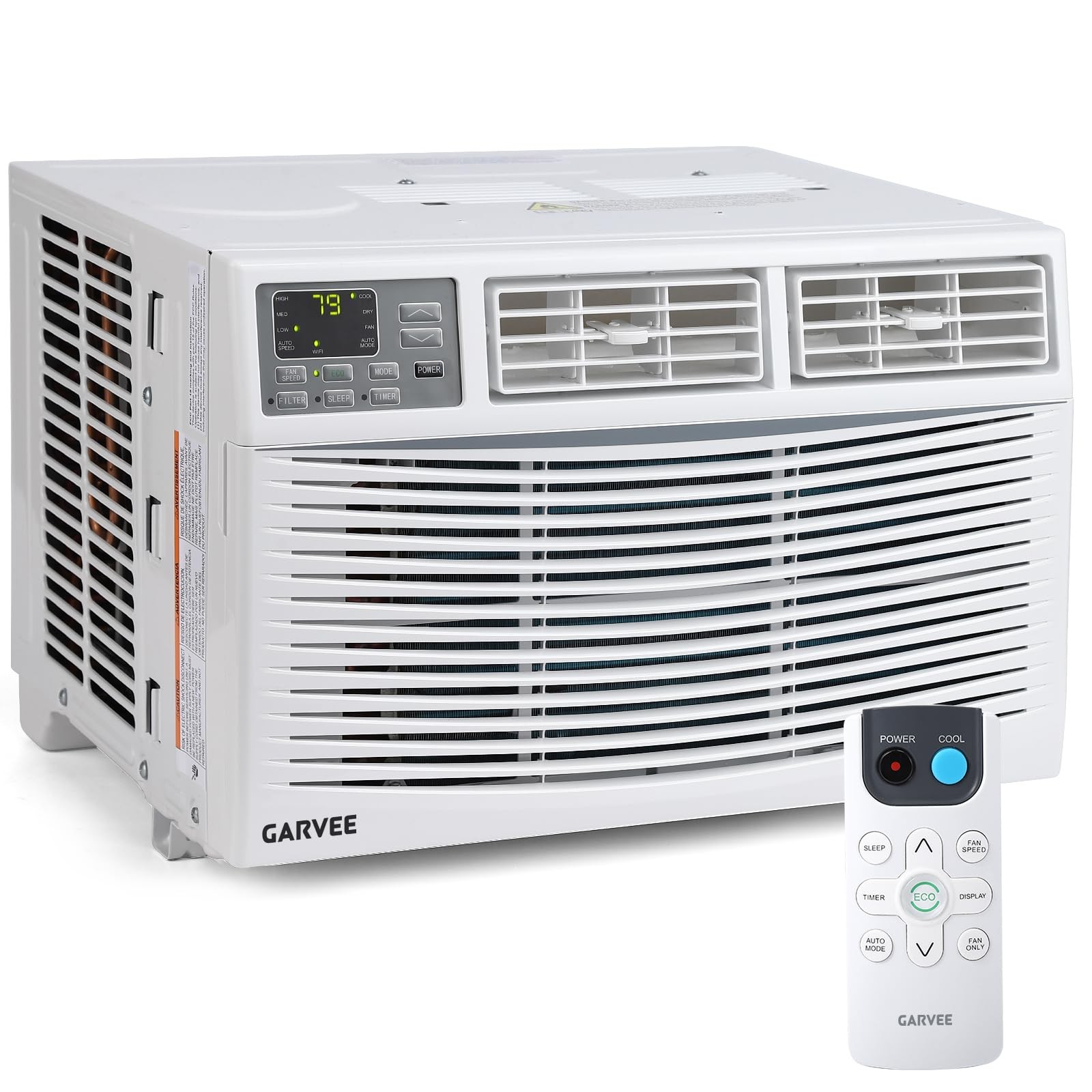 8000 BTU Window Air Conditioner 350 Sq.ft AC Unit w/Remote & WiFi 24H Timer 8K