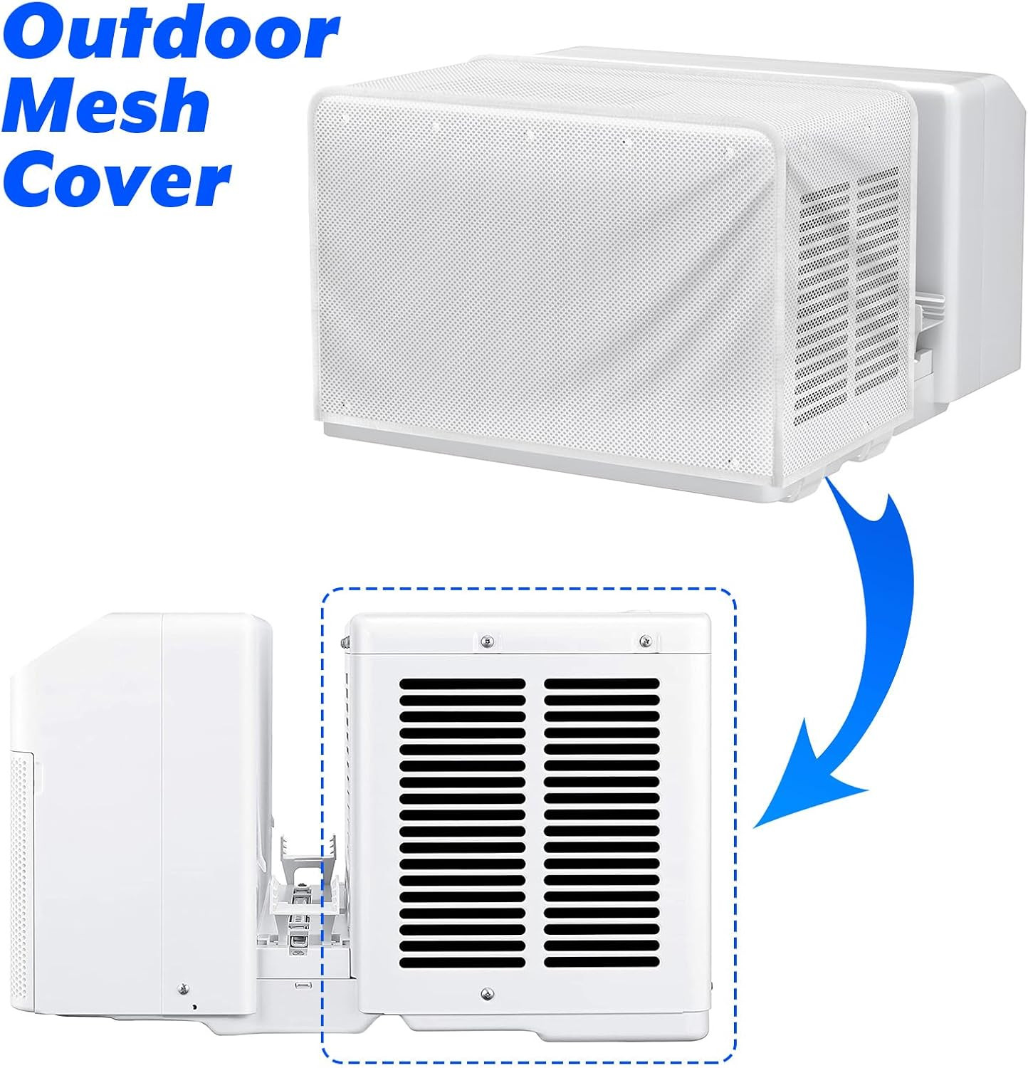 Mesh Outdoor Window Air Conditioner Cover for U-Shaped Window Air Conditioner…