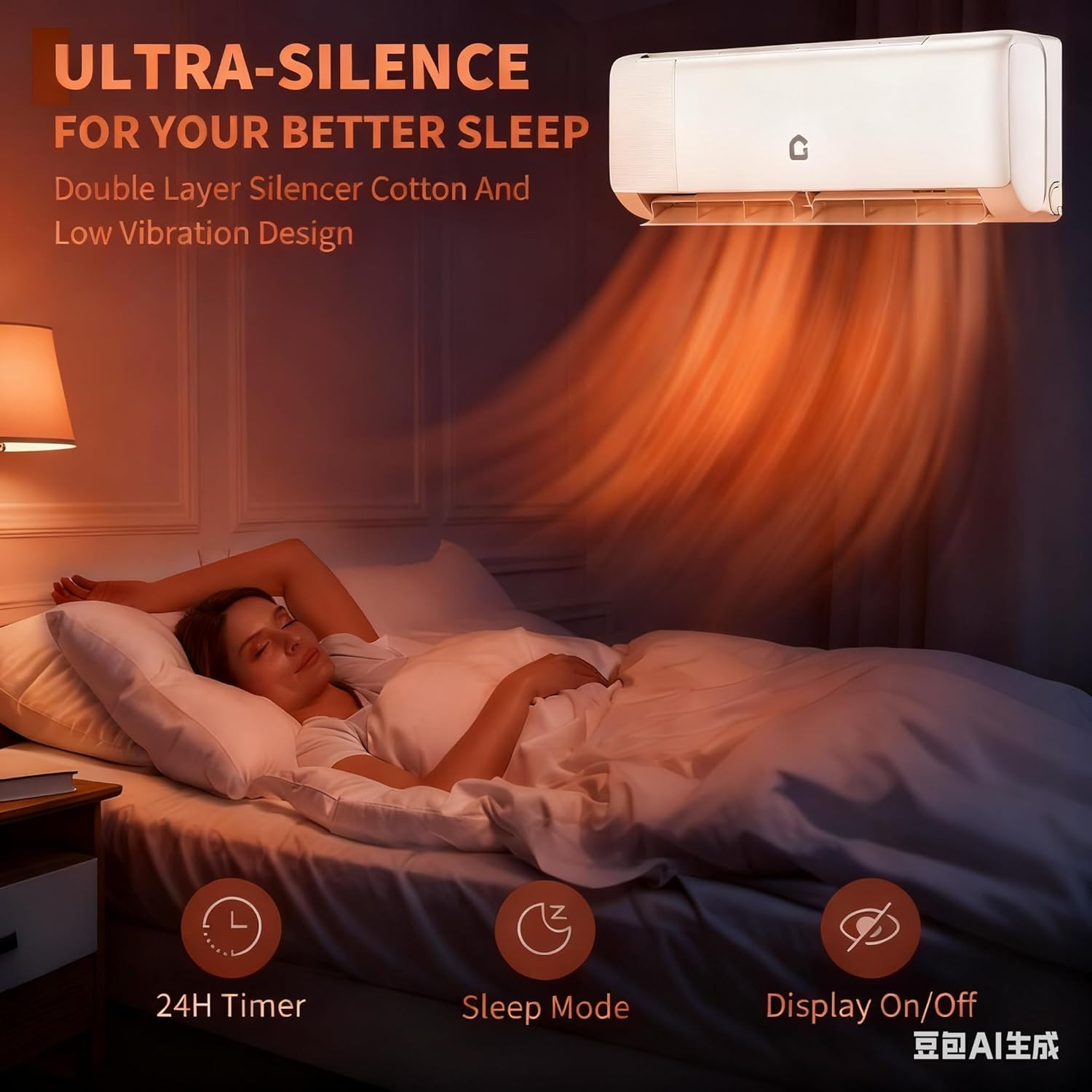 WiFi Ductless Mini Split AC & Heater – 18,000 BTU for 1000 Sq. Ft.