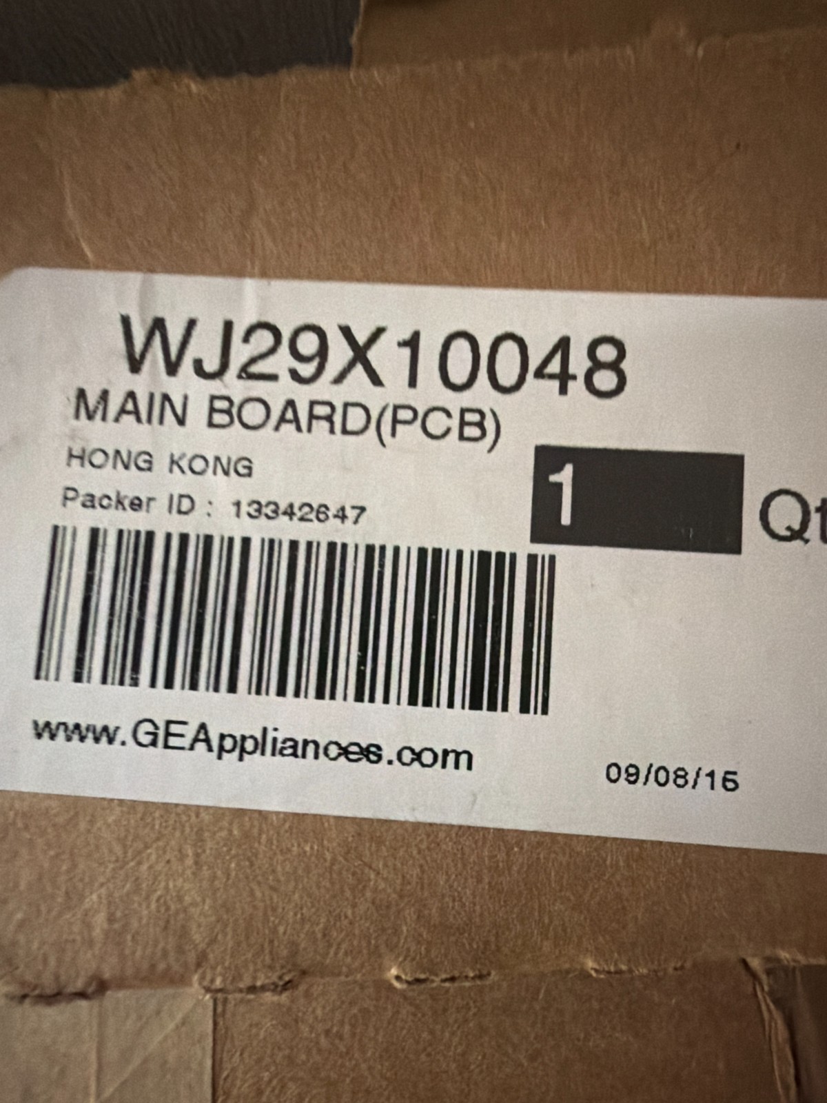 Genuine OEM General Electric WJ29X10048 Air Conditioner Main Power Control Board