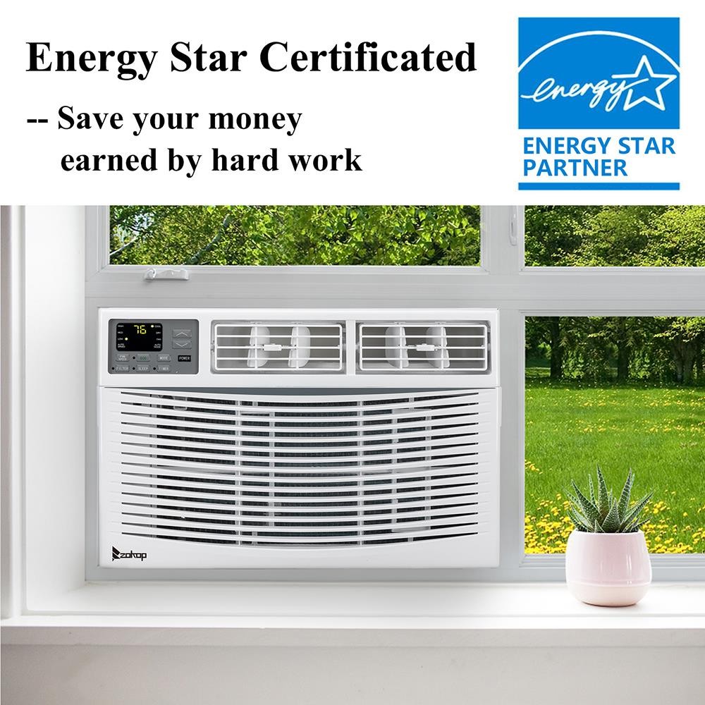 Zokop 5000- 15000 BTU Window Air Conditioner AC Knob/Remote Control Indoor Room