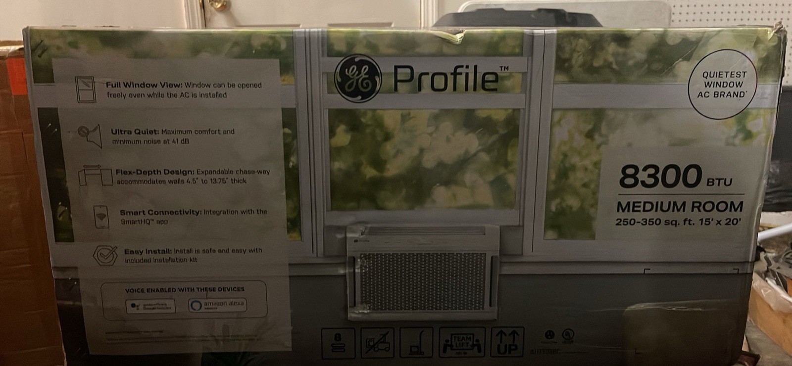 GE Profile ClearView 8,300 BTU Smart Ultra Quiet Window Air Conditioner