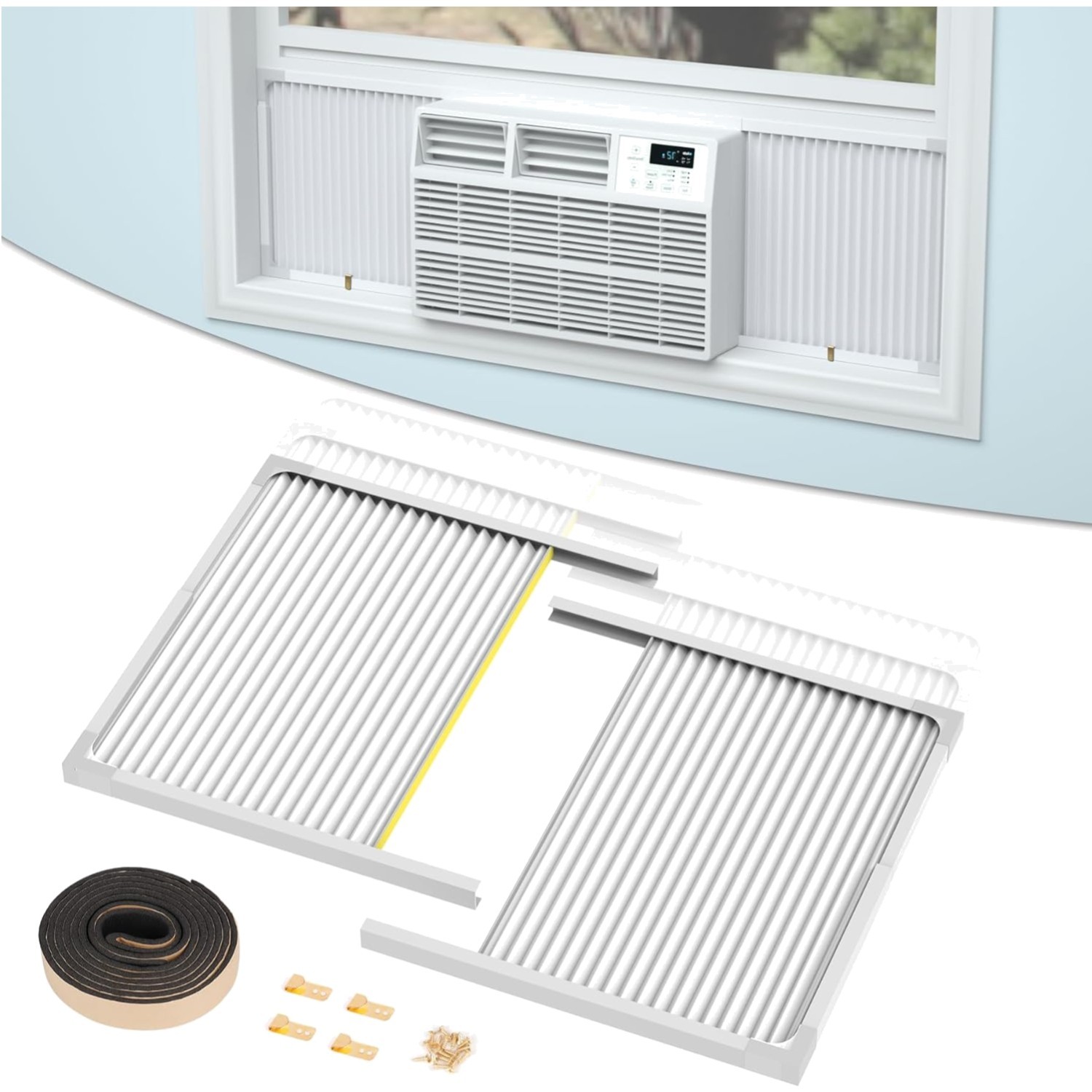 Wide Adjustable Side Panels for Window AC – 2 Pack