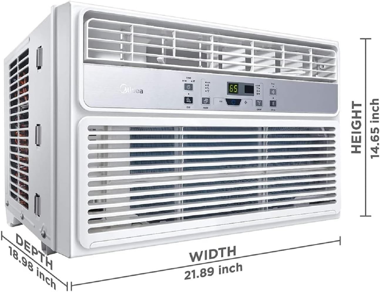 Midea 8,000 BTU EasyCool Window Air Conditioner, Dehumidifier and Fan – Cool