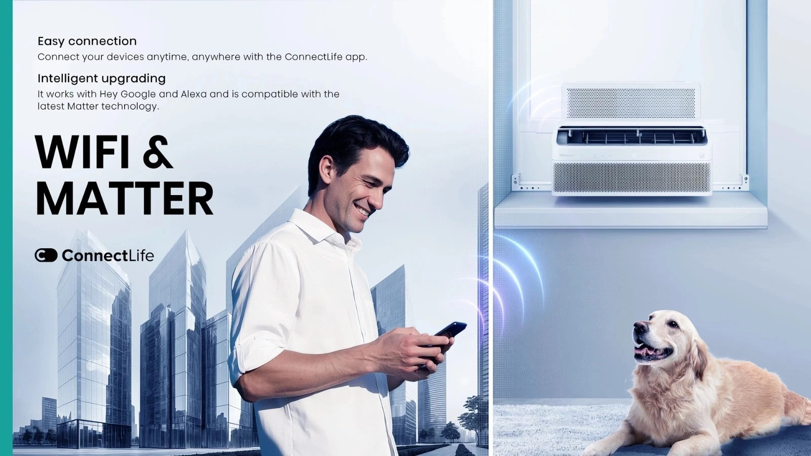 Hisense Ultra-Slim 8000 BTU Smart Inverter Window Air Conditioner with Bracket